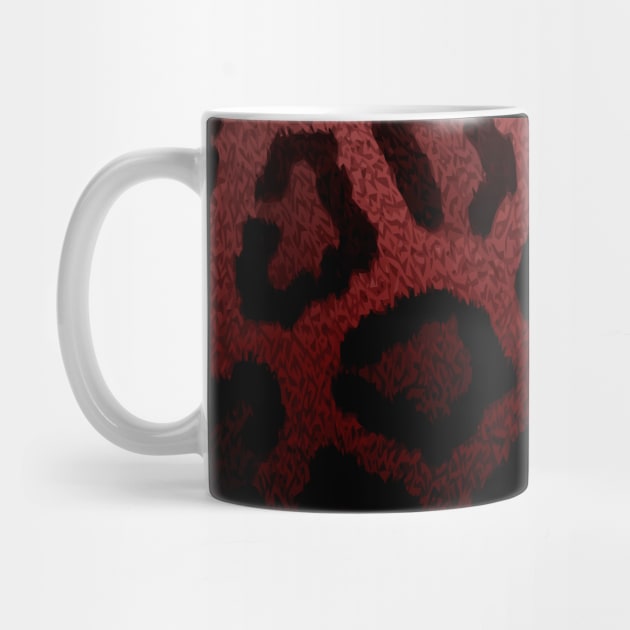 Leopard Gradient Pattern Black ~ Red by EddieBalevo